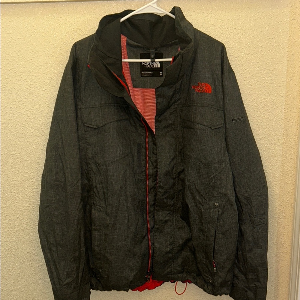 The North Face Men's Gray and Red Performance Jacket